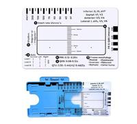 NHQZ 1 Pcs Righello ECG a 7 passi con frequenza cardiaca, asse, intervallo PR, durata QRS, intervallo QTc e indicatori di morfologia dell'onda T, Con 1 scatola portaoggetti, per ecg portatile