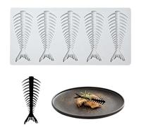 NHQZ 1 Pcs Stampo in Silicone per Pesce,tappetino silicone pizzo,Stampo per Torta in Pizzo,Stampo in Silicone a Foglia di Cioccolato per Fondente,Cioccolato,Zucchero,Burro