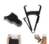 NHQZ 3 Pezzi Plicometro, Plicometro Professionale, Adipometro E Nastro Di Misurazione Con Blocco Misurazioni, Per Il Calcolo Della Percentuale Di Grasso Corporeo(Nero)