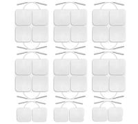 NHQZ 30pcs Elettrodi Pad per Elettrostimolatori, 50x50mm Elettrodi Tesmed per dispositivi TENS e trainer EMS Connettore PIN da 2mm,Materiale non Tessuto, Riutilizzabile