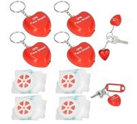 NHQZ 4 pezzi Maschera di respirazione Portachiavi CPR Face Shield di Primo Soccorso Pocket Mask Primo Soccorso Maschere respiratorie per Il Primo Soccorso o addestramento AED(rosso)