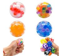 NHQZ 4 Pezzi Palline Antistress Bambini Adulti, Pallina Antistress, Anti-Stress Squeeze Toy, Squishy Ball, Regalini Fine Festa Compleanno, 3.5CM, Forma dell'uva