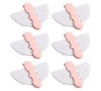 NHQZ 6pcs sicurezza porta e finestra serratura d'angolo porta allarme catena serratura antifurto catena congelatore porta serratura frigorifero (rosa)