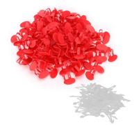 NHQZ 75 Pezzi Occhiali per Polli Occhiali Galline Paraocchi Pollo Occhi di Pollo Occhiali di Plastica Peepers Peepers Peck Clips Occhiali Anti-becco Rossi Attrezzatura Agricola