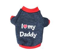 NHQZ Abbigliamento per cani di piccola taglia e gatto estate e autunno con stampa a cuore camicia elasticizzata con volant a maniche lunghe per chihuahua schnauzer shih tzu yorkie