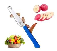 NHQZ Coltello per affettare rapidamente, taglia verdure, pelapatate multifunzione per frutta e verdura da 1 pezzi, pelapatate in acciaio inossidabile, tagliapatate con molla regolabile