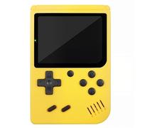 NHQZ Console Portatile con Giochi Arcade,Mini Console di Giochi Retrò,500 Giochi Classici,per Due Giocatori,con Controller Portatile e Uscita AV,Schermo da 3,0 Pollici,per Bambini e Adulti (Giallo)