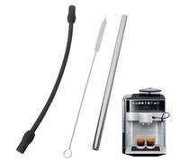 NHQZ Kit Tubo Latte, Tubi Acciaio Inox per Latte, Set Tubo Latte per Siemens EQ6, Bosch Veroaroma, Macchina Caffè Automatica, Cannuccia Inox, Spazzole Pulizia Incluse