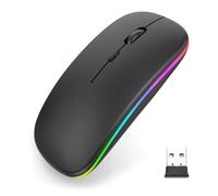 NHQZ Mouse Bluetooth Wireless Compatibile con Laptop/Macbook/iPad/iPhone (iOS 13.1.2 e successiva) Mini Mouse Ricaricabile 3DPI Regolabile Bluetooth4.0(e)