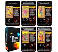 NHQZ NHQ Tarocchi,Tarocchi Carte,Carte Tarocchi,Imparare Tarot Deck di Lettura Facile e Veloce,con Significati Inversi,SÌ o No,Oroscopi,Pianeti e Chakra