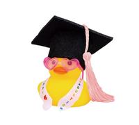 NHQZ Paperelle di Gomma,Rubber Duck Regalo Laurea con Diploma e Cappello,mini paperelle,gadget laurea divertenti,Regali per la Laurea Regalo di Esame Superato,Dr Duck(Occhiali rosa)