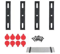 NHQZ Porta Targa Auto, Portatarga Senza Cornice, Supporto Invisibile Per Targa Auto, Portatarga Senza Telaio, Er Targa Ue Da 110 Mm E 16 Pezzi Da 20 X 20 X 4 Mm, Non Per Austria(Nero)