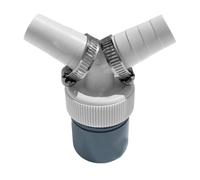 NHQZ Raccordo scarico lavatrice, Doppio Attacco Raccordo Scarico per Lavatrice e Lavastoviglie con Ingresso Ø 18-24 mm e Uscita Ø 40 mm con Set di 2 Pz Fascette Metalliche Ø 20-32 mm Raccordo Y,1PCS