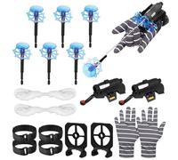 NHQZ Set di 2 Launcher Glove Guanto Spider Spara Ragnatele Guanti di Spider Launcher pugno a tradimento per Bambini Guanto Spider Lanciatori Guanto Spiderman Spara Ragnatele Giochi per Bambini