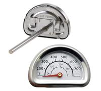 NHQZ Termometro professionale da forno,per Omnia, in acciaio inox, con sensore di temperatura lungo (7 cm), come ricambio per forno per pizza, forno a legna, forno in pietra, barbecue