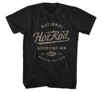 NHRA - Hot Rod - American Classici - Solido Nero Adulto T-Shirt