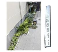 NHralpajj Coperture for drenaggio di trincee in Acciaio Inossidabile 304 | Acciaio inossidabile argento, dimensioni multiple, for giardini, cortili, case(W-7cm(2 3/4") x H-3cm(1 1/8"))