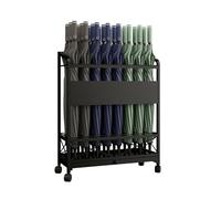 NHralpajj Portaombrelli in Ferro con Ruote e Porta Bastone | Dimensioni multiple multicolori for il negozio dell'ingresso, dell'ufficio, della casa, dell'hotel(Black,60x23.5x70cm)