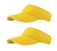 NHTJTHE Cappellino Estivo con Visiera Gialla, Traspirante e assorbe Il Sudore, con Visiera Parasole, Unisex, Regolabile, per Golf, Ciclismo, Pesca, Tennis, Corsa, Giallo., M