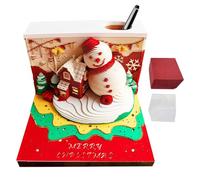 Nhujevkom Blocco Note 3D - Babbo Di Neve Natalizio Blocco Note 3D Scrivania | Carta Artistica Strappo Per Pianificazione Scrivania | Scrittura Studio Vacanze Decorazione Casa Festività Lavoro