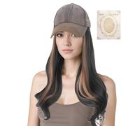 Nhujevkom Cappelli Parrucca Per Donna - Berretto Con Extension Capelli - Accessorio Moda Chioma Alla Moda per Viaggi Appuntimenti Attività All Aperto Shopping Vita Quotidiana