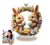 Nhujevkom Decorazioni di Coniglietti di Pasqua per la casa, Decorazione acrilica di Coniglietti | Acrilico Acrilico CINETTO DECIVIRE CAGNO CATURA - Desktop Easter Bunny Decorazioni Chiuso Chiuse per