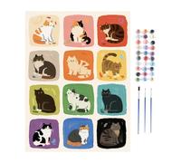 Nhujevkom Digitale Ad Olio Di Cane | Pittura Ad Olio Digitale Gatto Con Pennelli | Set Di Strumenti Per Artigianato,Per Compleanno E Vacanza E Dormitorio E Appartamento E Scuola E Aula E