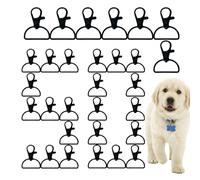 Nhujevkom Ganci girevoli | 50 pezzi clip anello | classici moschettoni con anello a D - per gioielli mestieri, ferramenta, cordino in pelle borsa fascino