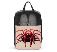 NHYDSPQ Borsa per scarpe da viaggio, graziosa borsa per scarpe con stampa di un piccolo ragno rosso, organizer portatile da utilizzare per viaggi e conservazione quotidiana, stile, taglia unica