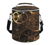 NHYDSPQ Camping Cooler Bag, Cool Steampunk Ingranaggi Stampa Portatile Ice Pack Outdoor Cooler Bag Picnic Cooler Bag Pieghevole Cooler Bag, stile