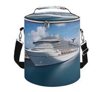 NHYDSPQ Camping Cooler Bag, navi da crociera stampa portatile ghiaccio pack all'aperto Cooler Bag Picnic Cooler Bag pieghevole borsa più fresca, stile