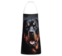 NHYDSPQ Grembiule per adulti, con stampa artistica con cane Rottweiler, grembiule da cucina, grembiule da lavoro, grembiule da giardino, grembiule per la pulizia, grembiule regolabile per donne/uomini
