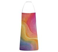 NHYDSPQ Grembiule per adulti, grembiule da cucina con stampa arcobaleno, grembiule da lavoro, grembiule da giardino per pulizia, grembiule regolabile per donne/uomini