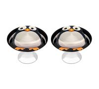 NHYDSPQ Maniglia del cassetto, pomelli decorativi con stampa pinguino carino, manopole per comò, pomelli per cassetti, pomelli per armadi con viti