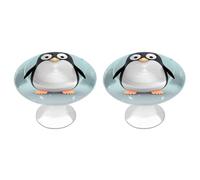 NHYDSPQ Maniglia del cassetto, pomelli decorativi con stampa pinguino carino, manopole per comò, pomelli per cassetti, pomelli per armadi con viti