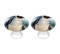 NHYDSPQ Maniglia del cassetto, pomelli decorativi con stampa pinguino carino, manopole per comò, pomelli per cassetti, pomelli per armadi con viti
