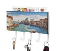 NHYDSPQ Portachiavi a parete,Canal Grande in Italia Stampa Key Hanger,Appendiabiti a parete,Portachiave da appendere a parete per organizer postale