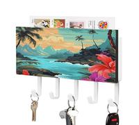 NHYDSPQ Portachiavi a parete,Ciao Hawaii Stampa Key Hanger,Appendiabiti a parete,Portachiave da appendere a parete per organizer postale
