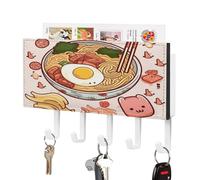 NHYDSPQ Portachiavi a parete,Delizioso dolce ramen stampa Key Hanger,Appendiabiti a parete,Portachiave da appendere alla parete dell'organizzatore della posta