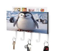 NHYDSPQ Portachiavi a parete,Simpatico pinguino stampa gancio chiave,Appendiabiti a parete,Portachiave appeso a parete organizzatore postale