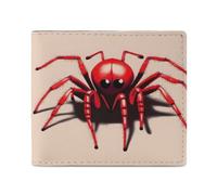 NHYDSPQ Portafogli, carino piccolo ragno rosso stampa portafogli da uomo, portafoglio sottile da uomo, alla moda portafogli bifold con più slot per schede, stile, taglia unica, moderno