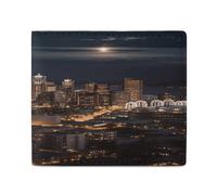 NHYDSPQ Portafogli, City Seattle Print Mens Portafogli, portafoglio sottile da uomo, alla moda portafogli bifold con più slot per schede, stile, taglia unica, moderno
