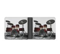 NHYDSPQ Portafogli, Cool Drum Set Print Mens Portafogli, Portafoglio sottile da uomo, alla moda Portafogli bifold da uomo con più slot per schede, stile, taglia unica, moderno