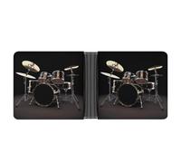 NHYDSPQ Portafogli, Cool Drum Set Print Mens Portafogli, Portafoglio sottile da uomo, alla moda Portafogli bifold da uomo con più slot per schede, stile, taglia unica, moderno