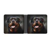 NHYDSPQ Portafogli, Cool Rottweiler Dog Art Print Mens Portafogli, portafoglio sottile da uomo, alla moda portafogli bifold da uomo con più slot per schede, stile, taglia unica, moderno