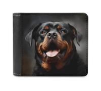 NHYDSPQ Portafogli, Cool Rottweiler Dog Art Print Mens Wallets, portafoglio sottile da uomo, alla moda portafogli bifold da uomo con più slot per schede, stile, taglia unica, moderno, stile, taglia