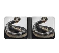 NHYDSPQ Portafogli, portafogli da uomo con stampa cobra serpente, portafoglio sottile da uomo, alla moda portafogli bifold con più slot per schede, stile, taglia unica, moderno, stile, taglia unica