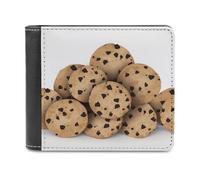 NHYDSPQ Portafogli, portafogli da uomo con stampa di biscotti con gocce di cioccolato, portafoglio sottile da uomo, alla moda portafogli bifold con più slot per schede, stile, taglia unica, moderno