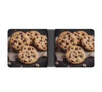 NHYDSPQ Portafogli, portafogli da uomo con stampa di biscotti con gocce di cioccolato, portafoglio sottile da uomo, alla moda, con scomparti multipli per carte, stile, taglia unica, moderno