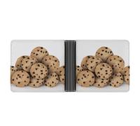 NHYDSPQ Portafogli, portafogli da uomo con stampa di biscotti con gocce di cioccolato, portafoglio sottile da uomo, alla moda portafogli bifold con più slot per schede, stile, taglia unica, moderno